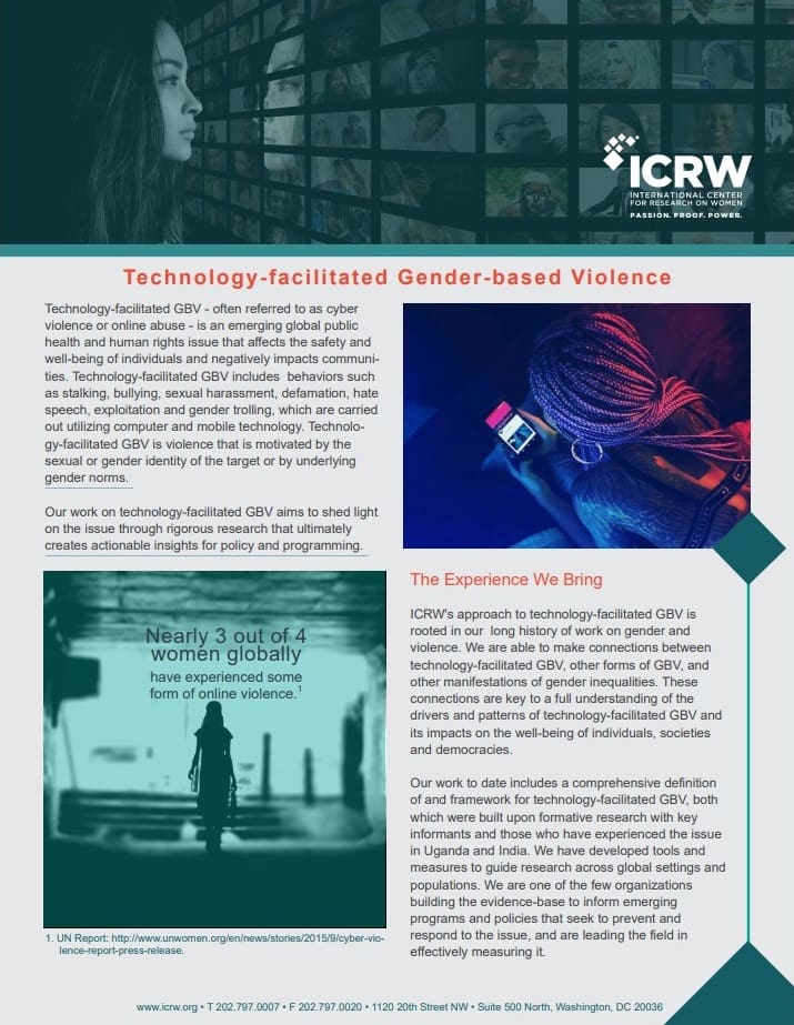 Tech-facilitated Gender-based Violence: Overview - ICRW