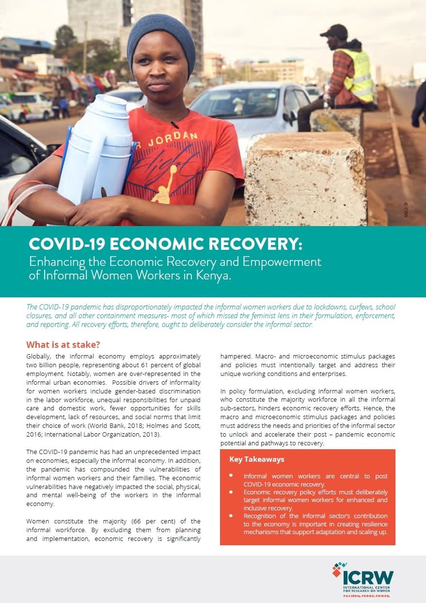 Enhancing COVID-19 Economic Recovery & Empowerment Of Informal Women ...